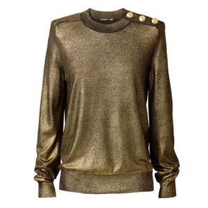 Balmain x HM gold and black sweater size 2